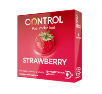 [10018] CONTROL Preservativo Strawberry x 3 Unidades